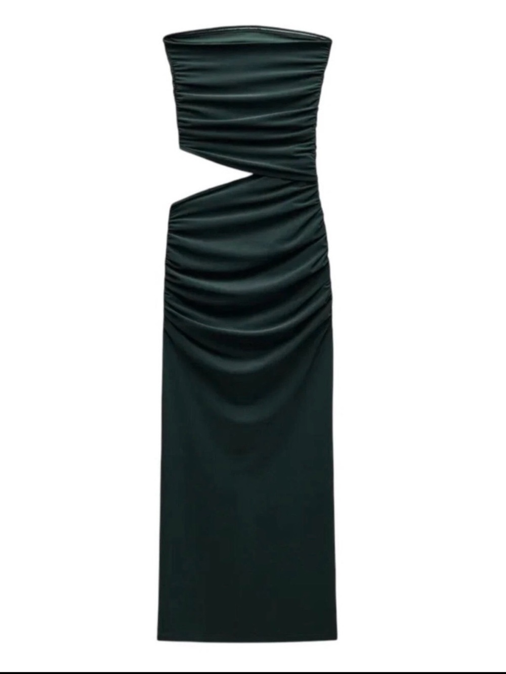 Zara cut out dress dark green NWT
